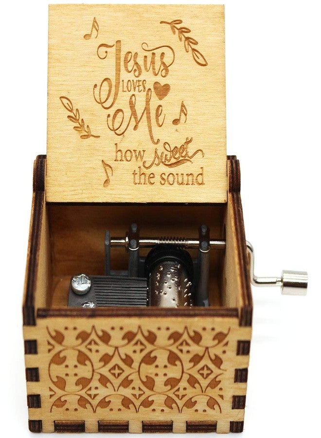ukebobo Wooden Music Box - Jesus Loves Me Music Box, Gifts for Christian, Woman, Kids - 1 Set(06) - Image 2
